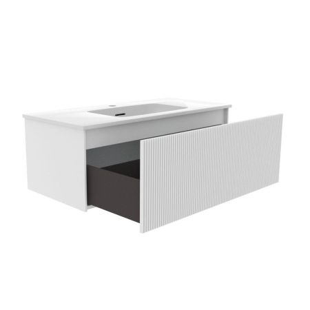 Тумба под раковину подвесная La Fenice Terra FNC-01-TER-B-100, белая, артикул FNC-01-TER-B-100