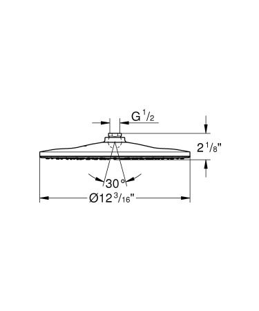 Верхний душ GROHE Rainshower 310 Mono, белая луна (26562LS0)