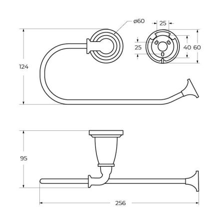Полотенцедержатель подвесной ART&MAX BIANCHI AM-E-2606, артикул AM-E-2606-Do
