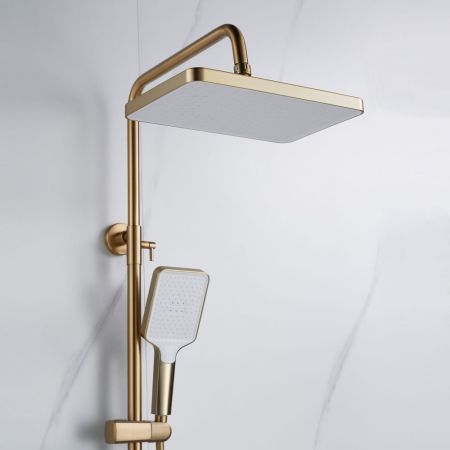 Душевая система Shevanik S4436G, золотой сатин