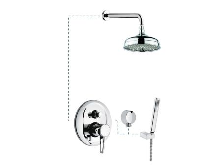 Emmevi Minu, душевой комплект 830CR, цвет хром, артикул 830CR