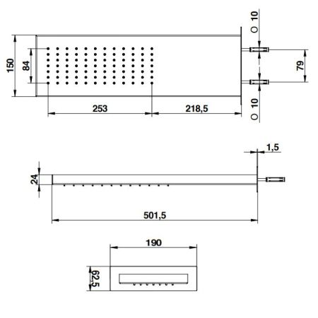 Bongio Soffioni Верхний душ , цвет черный матовый, артикул 889NE01