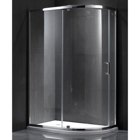 Душевой уголок Gemy Sunny Bay 100х90 профиль Хром стекло прозрачное, артикул S28192