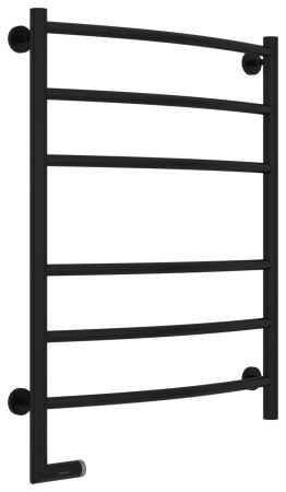 Полотенцесушитель электрический "ГАЛАНТ 2.0" 800х600 / МЭМ левый (Матовый Чёрный), артикул 31-5200-8060