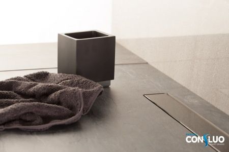 Душевой лоток, Pestan, Confluo Frameless Line Black Glass, ширина, мм-120, длина, мм-300, высота, мм-100, монтаж-в пол, пропускная способность, л/сек-0,8, выход Ø50 мм, поворот базы 360°, система отвода вторичного конденсата, сифон-есть, материал сифона-п