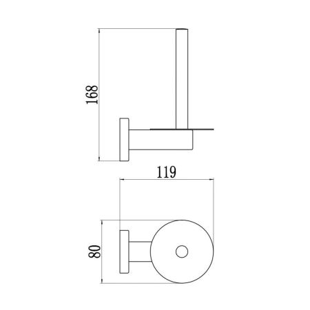 Держатель для туалетной бумаги Savol S-005652H-1, черный, артикул S-005652H-1