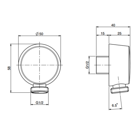 FIMA|Carlo Frattini Wellness Подвод воды 1/2”, цвет бронза, артикул F2013BR