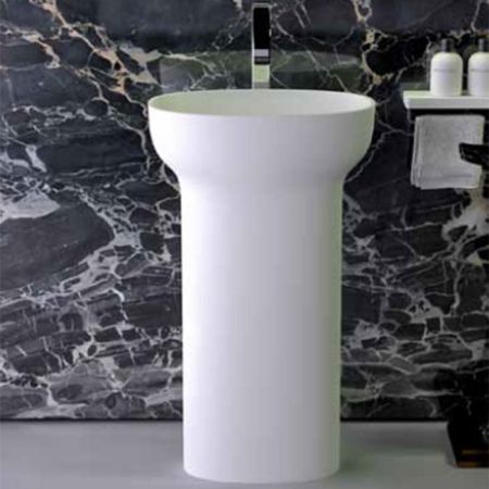 KNIEF Prime Раковина отдельностоящая  53х35х90 cm, с выходом в пол , цвет белый матовый