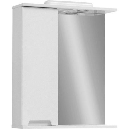 Зеркало со шкафом Cerutti SPA Ломбардия 55 hzlol с подсветкой L Белое, артикул 7434