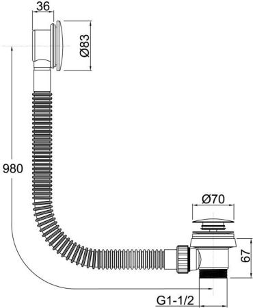 Слив-перелив для ванны Allen Brau Priority 5.31027-GB золото, артикул 5.31027-GB