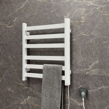 Полотенцесушитель электрический Fixsen BASIC 600х500 FX-7400W, белый, артикул FX-7400W