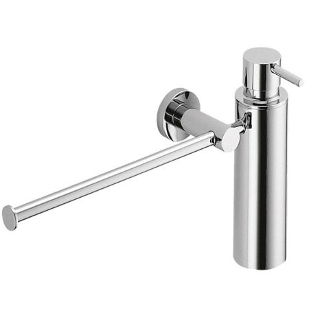 Colombo Plus Полотенцедержатель 34см., с дозатором для жидкого мыла, металлический, цвет: PVD нержавеющая сталь, артикул W4975.HPS1