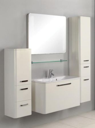 Тумба под раковину Акватон Валенсия 90 1A123501VAG30 глянцевая, белый жемчуг, артикул 1A123501VAG30