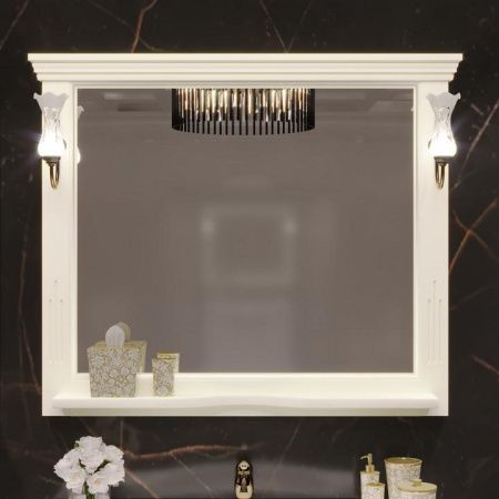 Зеркало Риспекто 105 Opadiris Слоновая кость