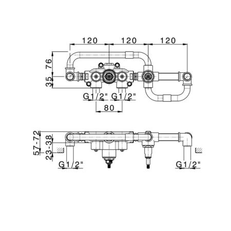 CISAL HI-RISE Встраиваемая часть термостатического смесителя для ванны, артикул ZA01944004