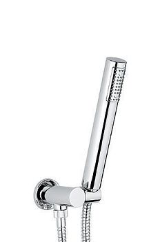 Emmevi, набор ручного душа 154: шланг 150см. из латуни (C02706А), однорежимная лейка, цвет черный матовый