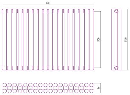 Отопительный радиатор ЭСТЕТ-11 н/ж 500х810 / 18 сек (Матовый БЕЛЫЙ) Отопительный радиатор ЭСТЕТ-11 н/ж 500х810 / 18 сек (Матовый БЕЛЫЙ)