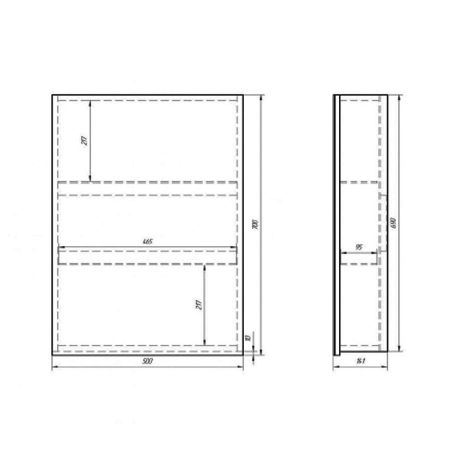 Зеркальный шкаф Vind 50