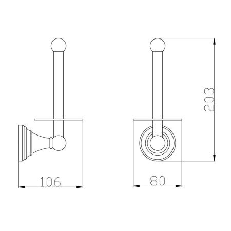 Держатель для туалетной бумаги Rav Slezak MORAVA MKA0402Z, золото, артикул MKA0402Z