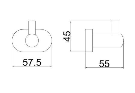 Крючок для ванной комнаты BELZ B90105-1, черный, артикул B90105-1