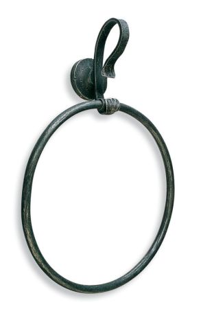 Stil Haus Flora, полотенцедержатель - кольцо, цвет античный черный, артикул F07(43)