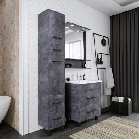 Зеркало Бриклаер ЧИЛИ 70 см, цемент, артикул 4627125415166