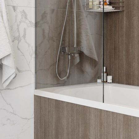 Шторка на ванну 70х140 см Maretti Marta MA41F7014099-015, профиль хром, артикул MA41F7014099-015