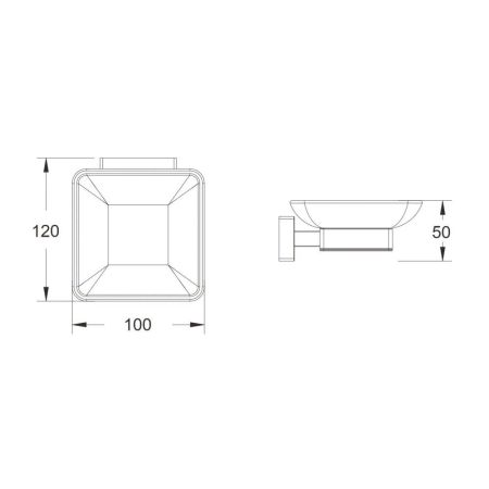Мыльница BELZ B90202, хром