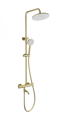 Душевая система с термостатом WONZON & WOGHAND INN 4, Брашированное золото (WW-B3047-A1-BG), артикул WW-B3047-A1-BG