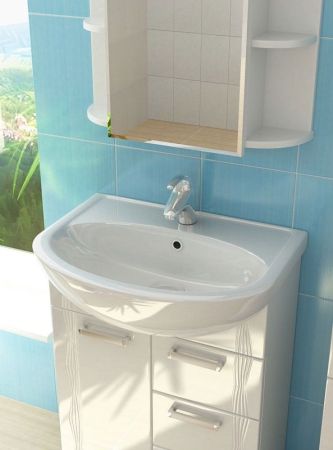 Тумба под раковину Vigo Atlantic 60 3 ящика Белая, артикул Atlantic-3-600(Уют)