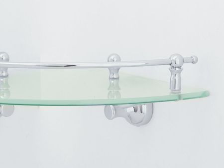 Стеклянная полка Veragio Gialetta VR.GIL-6417.CR угловая Хром