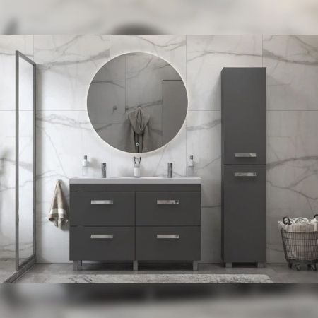 Пенал (40см) Velvex Orlando pn.ORL.40, графит, артикул pn.ORL.40 графит