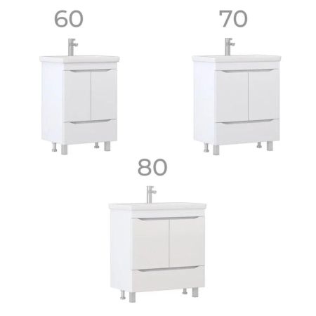 Тумба с раковиной напольная VIGO Grani 286, 80 см, артикул 286-com