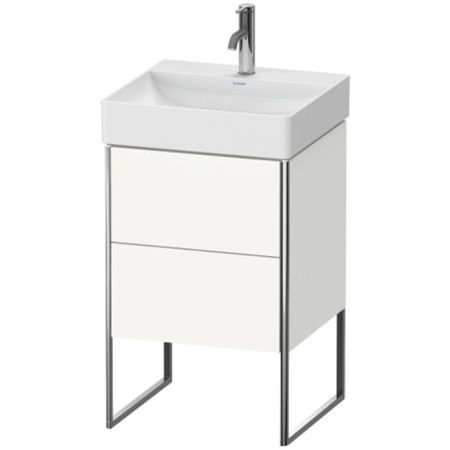 Duravit XSquare Тумба напольная под раковину # 235350, 2 ящика, 731x484x460мм, цвет White High Gloss, артикул XS443902222