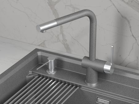 Смеситель для кухни GRANULA (5017, ГРАФИТ), артикул 5017, ГРАФИТ