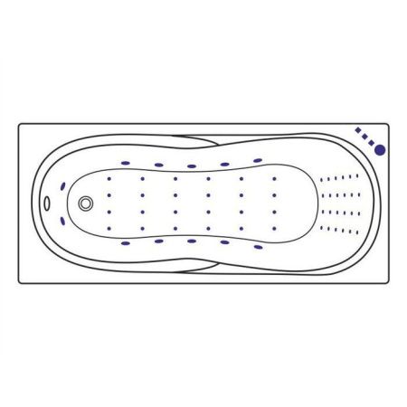 Ванна EXCELLENT Sekwana 170x75 "NANO" (хром)