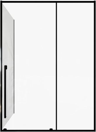 Душевой уголок Allen Brau Fantasy 150x80 3.11009.31 + 3.11012.31 черный матовый, артикул 3.11009.31 + 3.11012.31