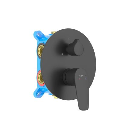 Смеситель для ванны, 3 режима (внешняя и скрытая часть) AQUATEK, матовый черный AQ1147MB БЕТТА, артикул AQ1147MB