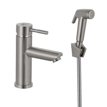 Смеситель для раковины с гигиеническим душем FASHUN A58101A, сатин