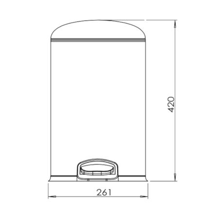 Ведро с микролифтом JAVA S-885-12R, 12 литров, артикул S-885-12R