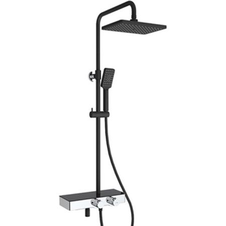 Душевая система WasserKRAFT Thermo A11401 с термостатом Черная глянцевая, артикул A11401