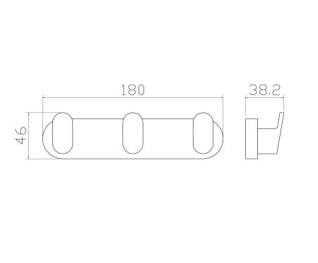 Вешалка с 3 крючками для ванной WONZON & WOGHAND CARBON, Черный (WW-7735), артикул WW-7735