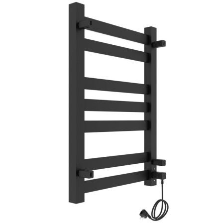 Полотенцесушитель электро "Гефест ЧКЧ П7 500х800", черный муар, левый