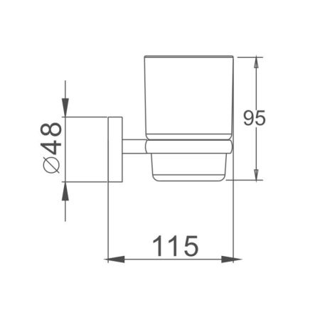 Стакан для ванной комнаты Haiba HB1706, хром