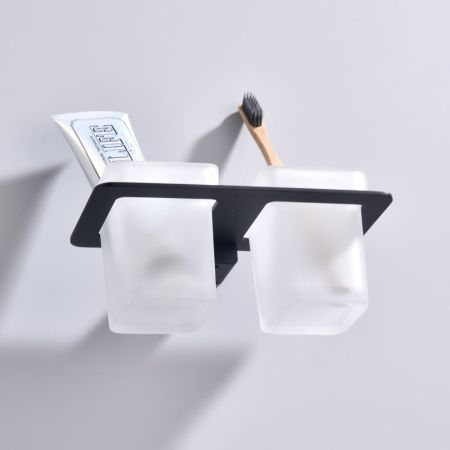 Стакан для ванной комнаты двойной Raglo R301.08.06, черный