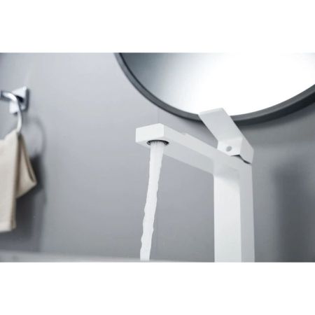 Смеситель для раковины высокий Knotlor KN-24/WY, белый, артикул KN-24/WY