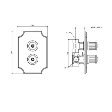 Bongio Impero Смеситель для душа, цвет хром/Swarovski, артикул 06544CR00