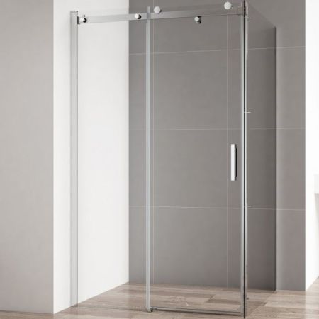 Душевой уголок Cezares Stylus-Soft AH-1 140x90 профиль Хром стекло прозрачное, артикул STYLUS-SOFT-AH-1-140/90-C-Cr