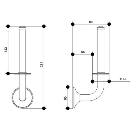 Bongio Fleur Держатель для туалетной бумаги, 100х230 мм, цвет золото 24к.
