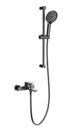 Смеситель для ванны с душевым гарнитуром WONZON & WOGHAND, Темный графит (WW-C2036-BGG)